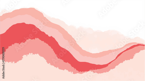 Vibrant red watercolor wave abstract art for branding, design, and creative projects. Abstract red watercolor background.