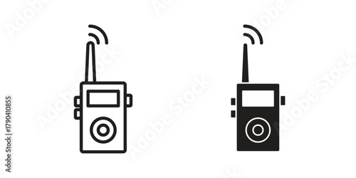 Transmitter icon vector with glyph style. Stroke liner icons