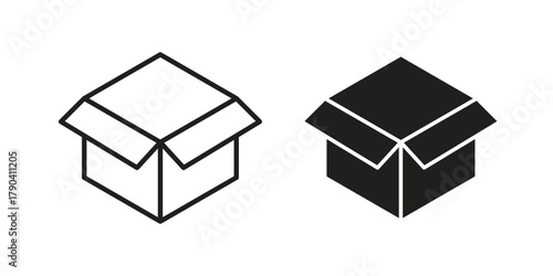 Unpacking icon vector with glyph style. Stroke liner icons