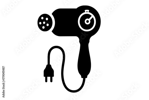 Vintage Electric Appliance. Solid style icons of Historical Electric Appliance: Vintage Vibrator, Early Electric Device, Medical