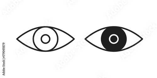 Visible icon vector with glyph style. Stroke liner icons