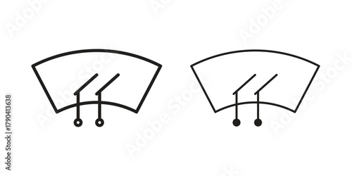 Wiper icon vector with glyph style. Stroke liner icons