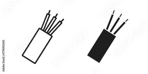 Wires icon vector with glyph style. Stroke liner icons