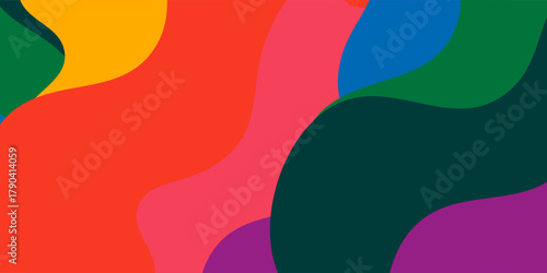 Colorful abstract fluid background dynamic textured geometric element. Modern gradient light simple abstract modern