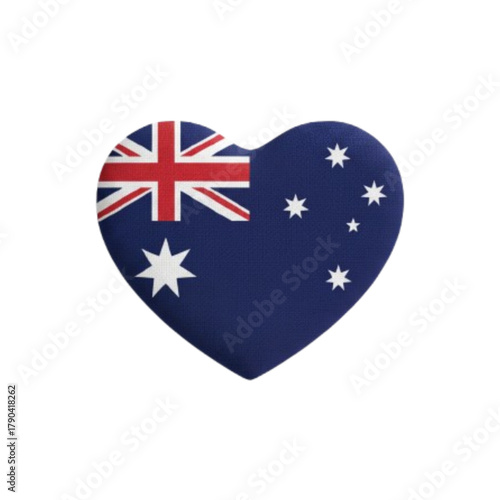 Free Download Heart Shaped Australia Flag Vector – Love Australia and Patriotism Concept Design - GFXLoad