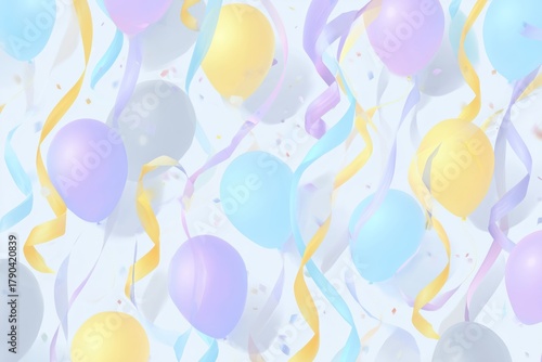 Colorful Balloons and Streamers Create a Festive Atmosphere for a Celebration