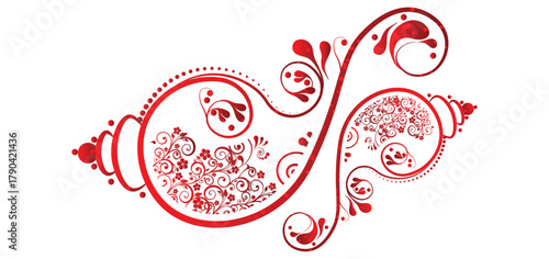 Traditional Bengali Wedding Alpana with Conch Shell Motif | Indian Ritual Decorative Vector Art