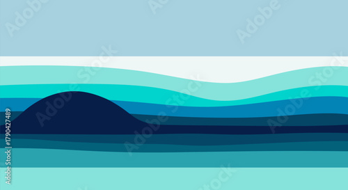 Coastal Serenity Waves Crashing Against Rocky Shoreline Artwork