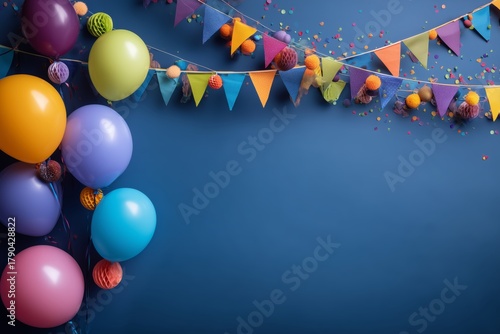 Colorful Party Decorations With Balloons and Banners Create a Festive Atmosph...