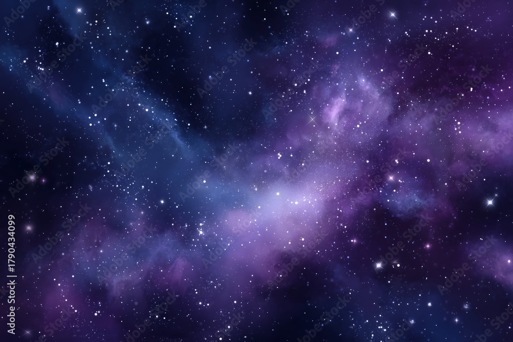 Fototapeta premium Vibrant Cosmic Nebula Filled With Stars in a Dark Universe