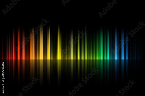 Colorful Light Waves Create a Stunning Visual Effect Against a Dark Background