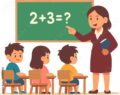 the teacher explains