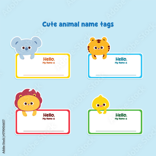 CUTE ANIMAL NAME TAGS