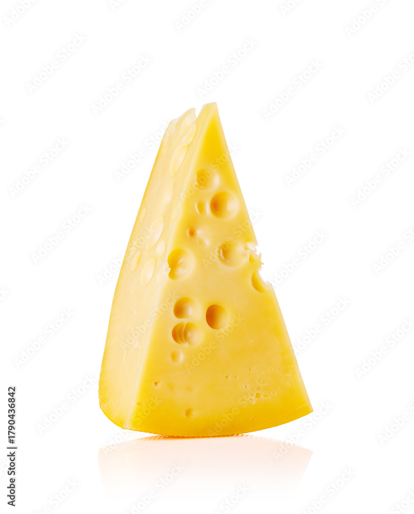 Naklejka premium Cheese on white background