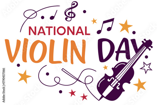 NATIONAL VIOLIN DAY vector illustration