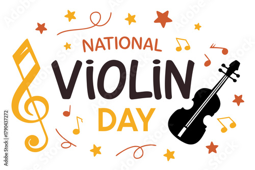 NATIONAL VIOLIN DAY vector illustration
