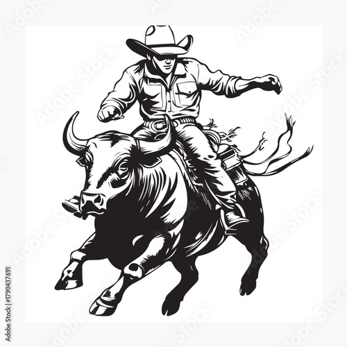 vector illustration of a rodeo 