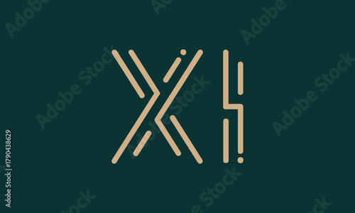XI X xi initial logo | initial based abstract modern minimal creative logo, vector template image. luxury logotype logo, real estate homie logo. typography logo. initials logo