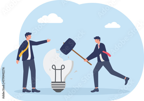 illustration of rejecting business ideas irrelevant to the company's vision and mission
