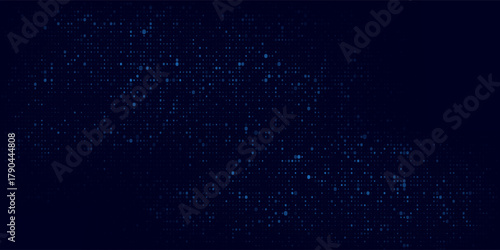 High speed dot moving technology concept. stripes halftone with blue light. speed movement pattern and motion blur over dark blue background