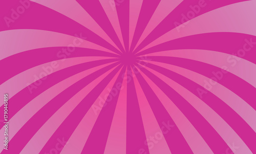 Vibrant pink and light pink radial burst background with a retro comic book feel