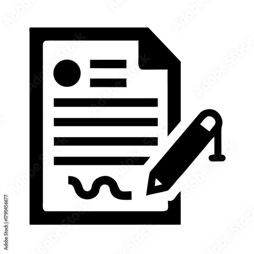 Document with text and fountain pen for signing agreements  