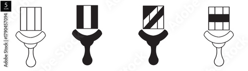 Vector icon set flat simple classic microphone, microphone set isolated vector