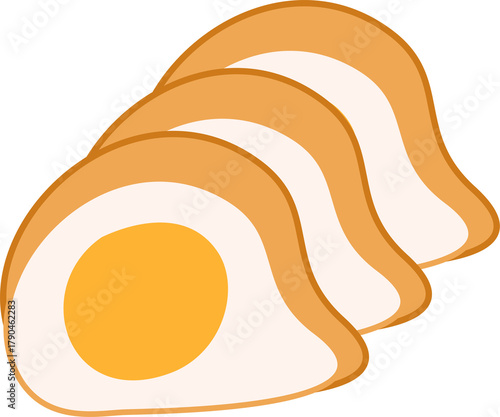 Pempek is fish cake traditional street food illustration