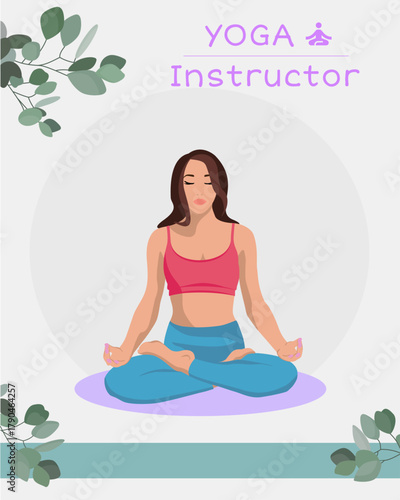 yoga woman in lotus position