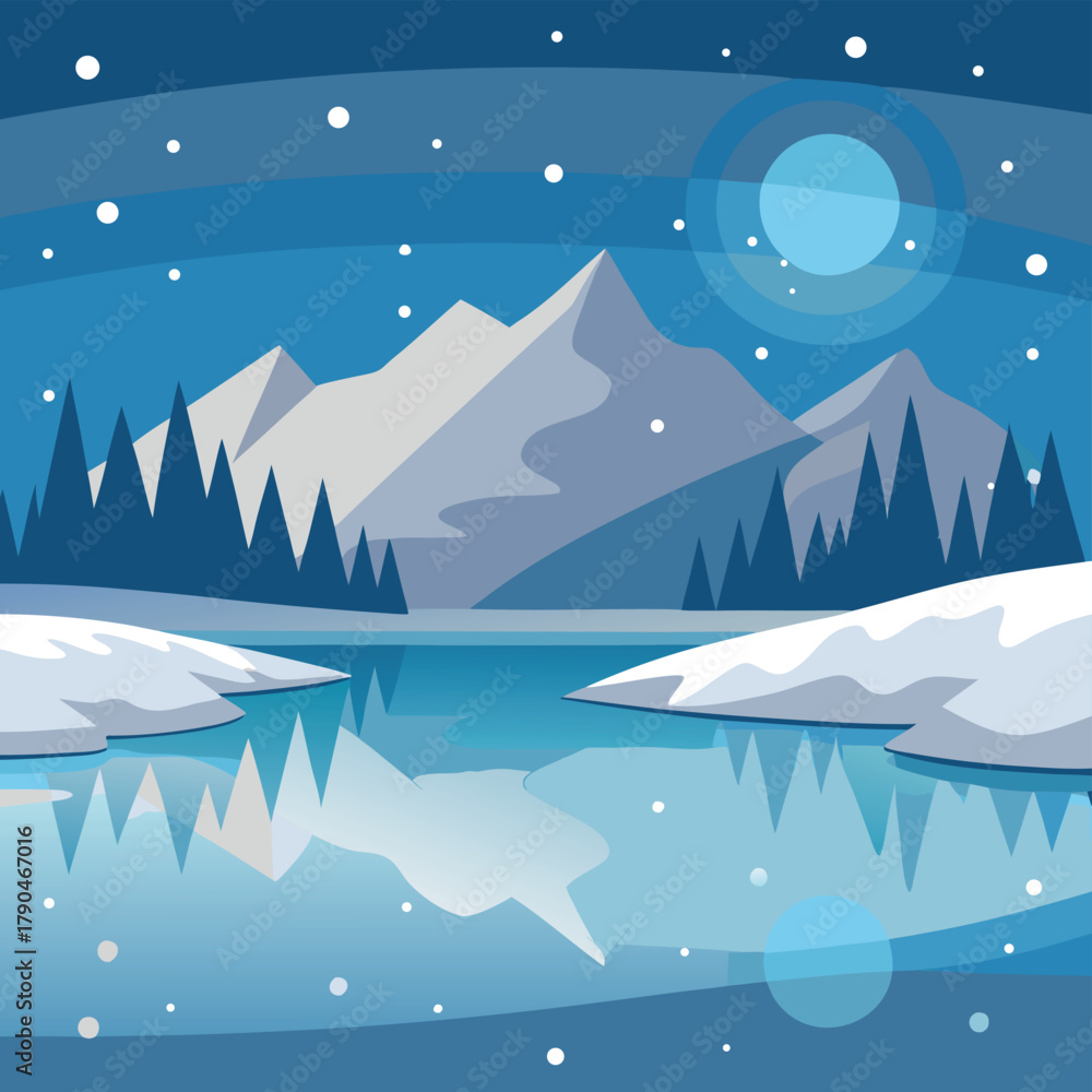 Naklejka premium snow-dust-reflection.eps