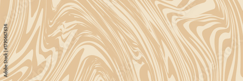 Beige marble acrylic swirl seamless pattern. Coffee latte, caramel, ice cream texture. 1970s trippy psychedelic waves print background.