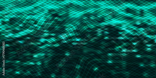 Network of connected points and lines. Technological background. 3d rendering.