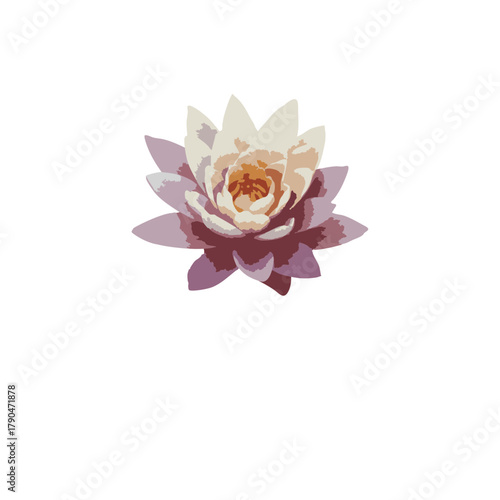 Watercolor lotus flower