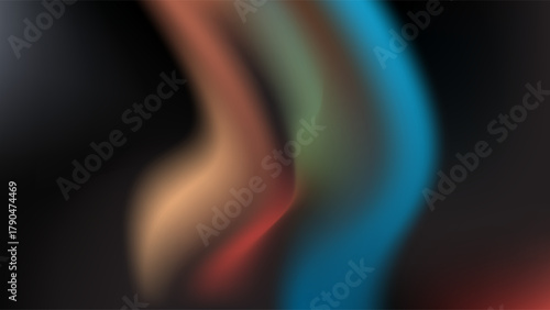 ABSTRACT DARK BACKGROUND ELEGANT GRADIENT MESH SMOOTH COLORFUL DESIGN VECTOR TEMPLATE GOOD FOR MODERN WEBSITE, WALLPAPER, COVER DESIGN 