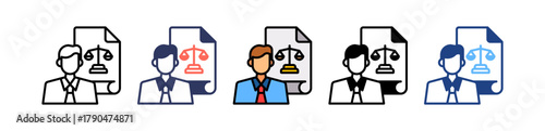 Legal Advisory multiple icon
