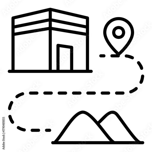 Sa'i route icon in the Hajj pilgrimage