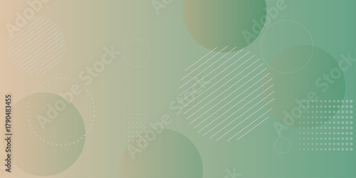 Gradient dull blue patterned desktop wallpaper. Abstract texture background design. Glossy white gradient circle lines. Minimal vector background in beige and teal color.
