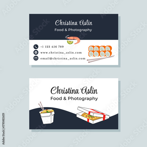 corporate identity template with business card
