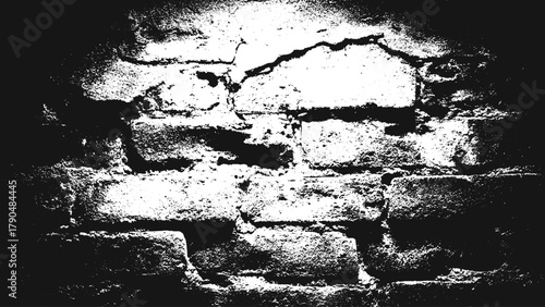 Black distressed grain texture with rough grunge frame and dirty wall background for vintage design and decoration