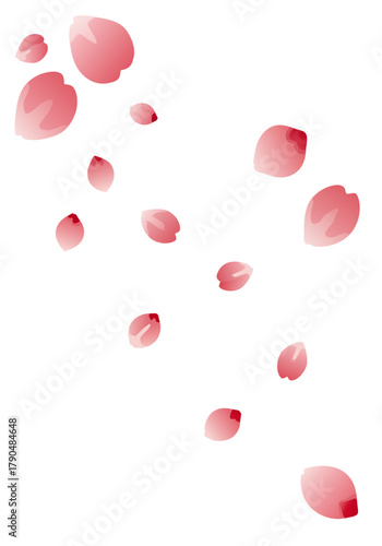 Soft Pink Cherry Blossom Petals Falling Gently in a Delicate Breeze, Capturing the Ephemeral Beauty of Springtime