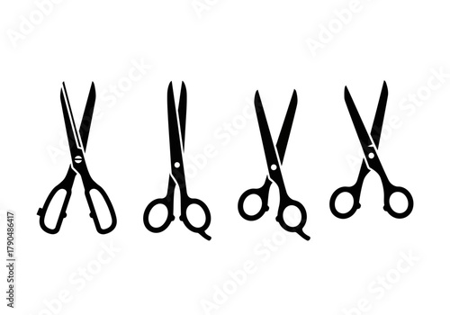 scissors icon set
