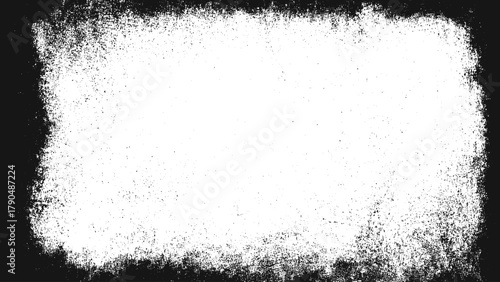 Dirty grunge frame background with vintage worn texture and monochrome distressed pattern for retro design projects