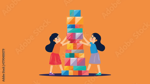 kids playing with box