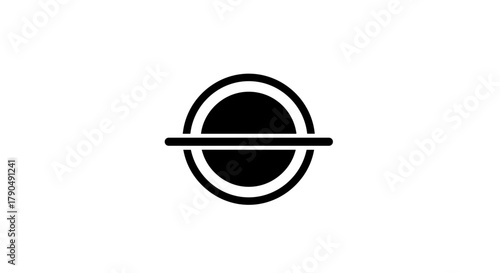 Minimalist Planet Icon A Simple and Symbolic Design.