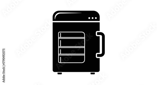 Black silhouette icon of a modern kitchen food dehydrator appliance.