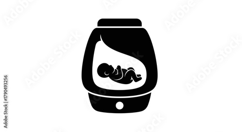 Ultrasound image of a baby in the womb.