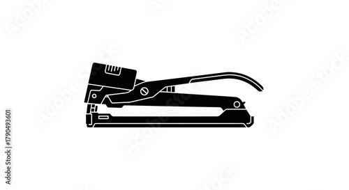 Heavy Duty Staple Gun Silhouette Illustration.