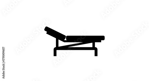 Massage Table Icon Silhouette.