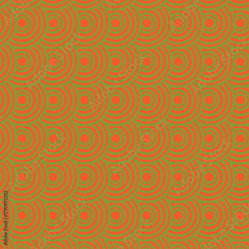 Yellow seamless geometric japanese waves pattern 