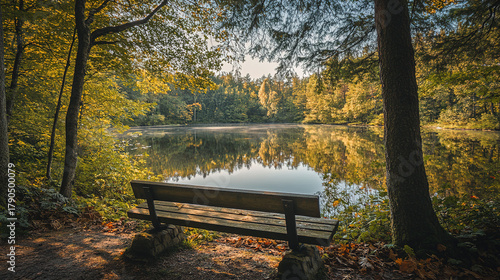 Sitting by the lake, you feel fully connected to nature. How do you let go of stress and feel at peace in the middle of this forest sanctuary?